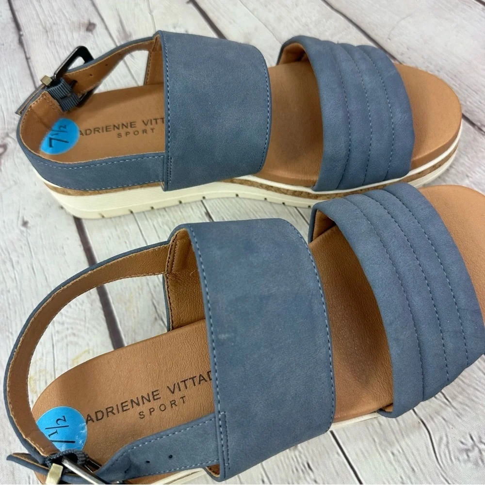 adrienne vittadini sport wedge sandals steel grey color size 7.5 - Picture 9 of 10